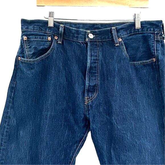 Levi's 501 Button Fly Jeans Mens 36x30 Classic Denim Streetwear Button Fly Retro - Picture 7 of 14